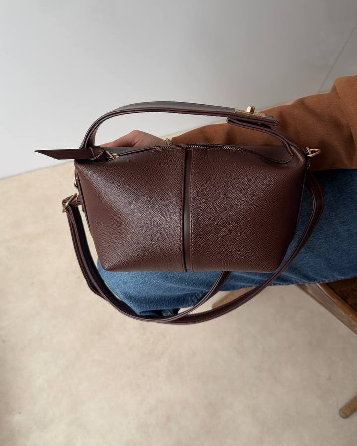Çantë Mini Crossbody – Chocolate Brown