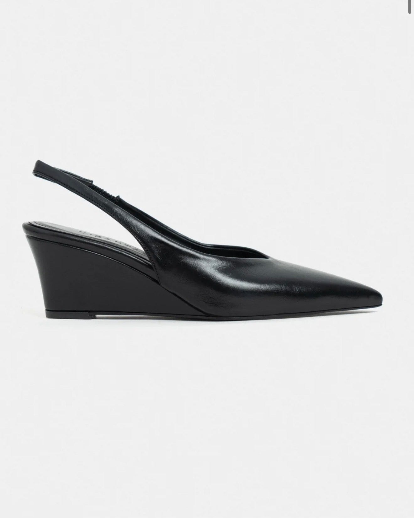 Këpucë Slingback me Takë Wedge – Classic Black