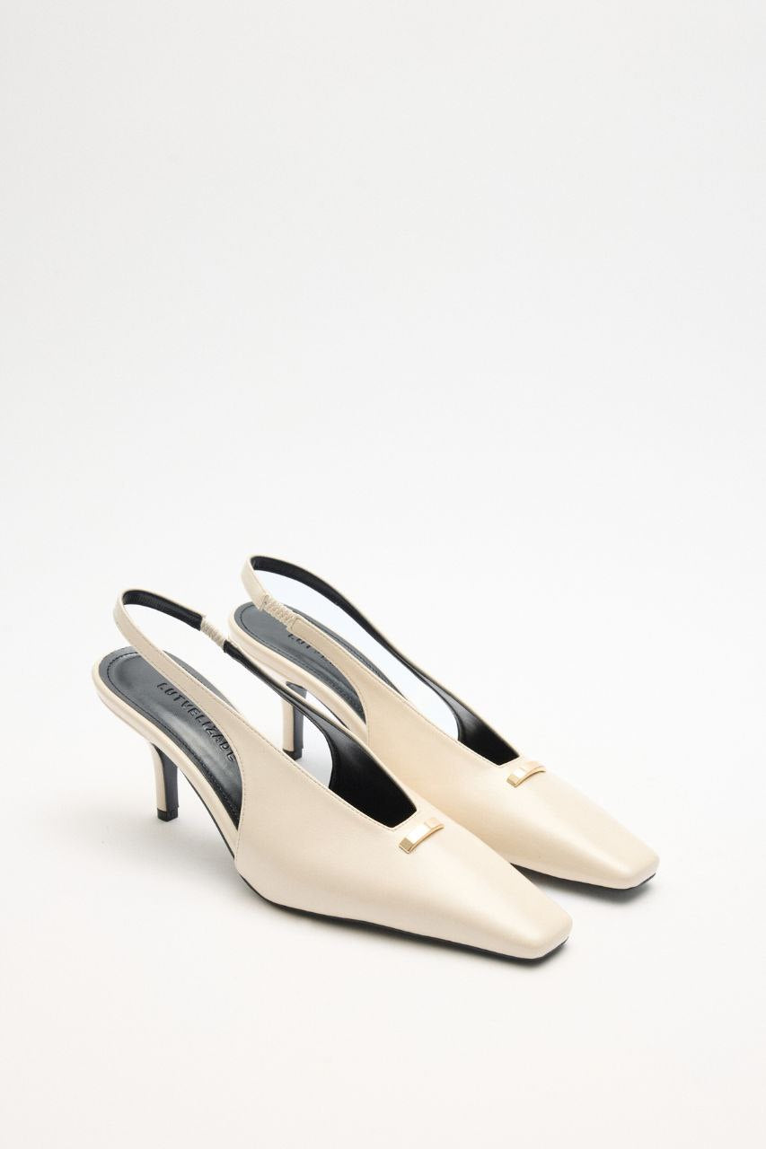 Taka Elegante Slingback – Krem