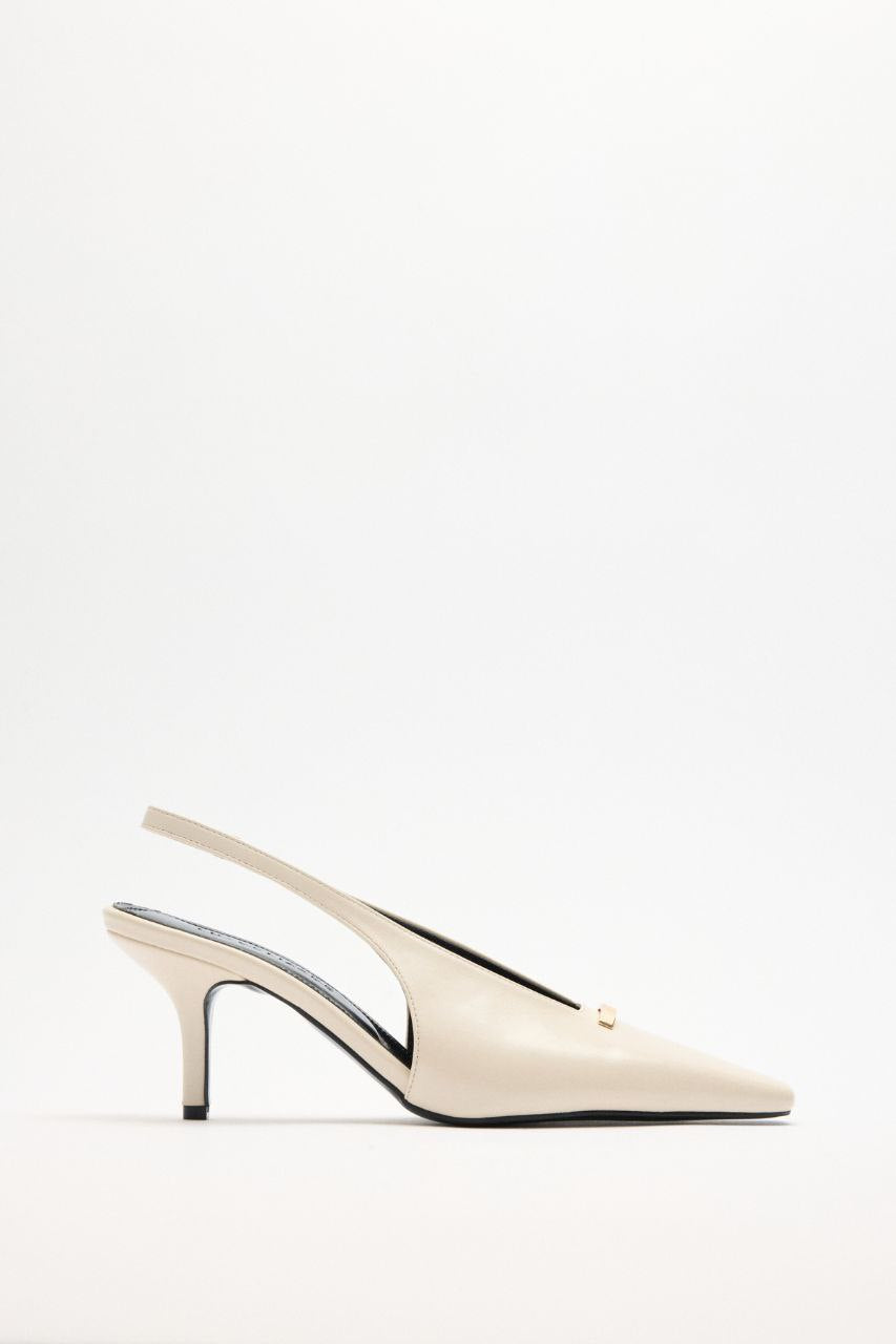 Taka Elegante Slingback – Krem