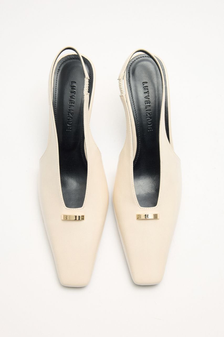 Taka Elegante Slingback – Krem
