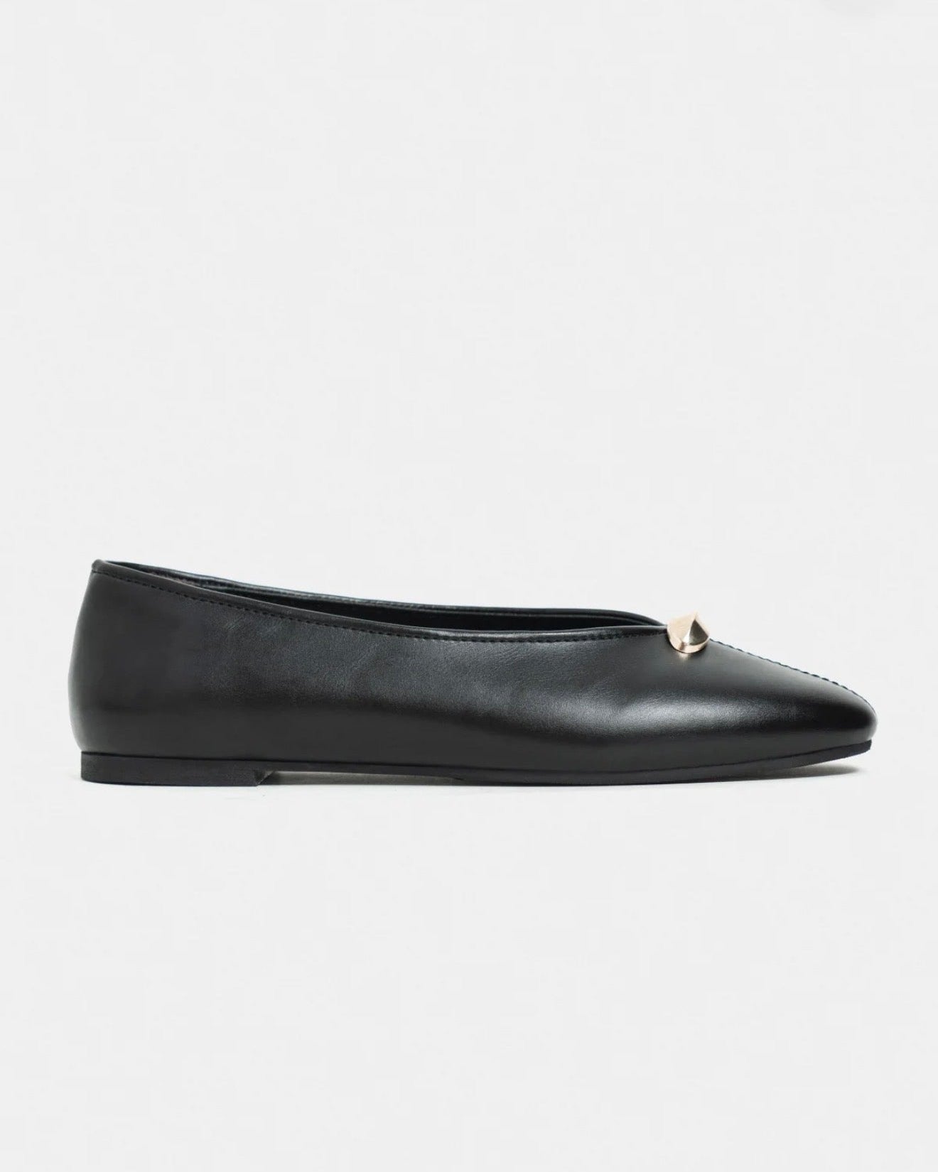 Balerina Minimaliste me Detaj Metalik – Classic Black