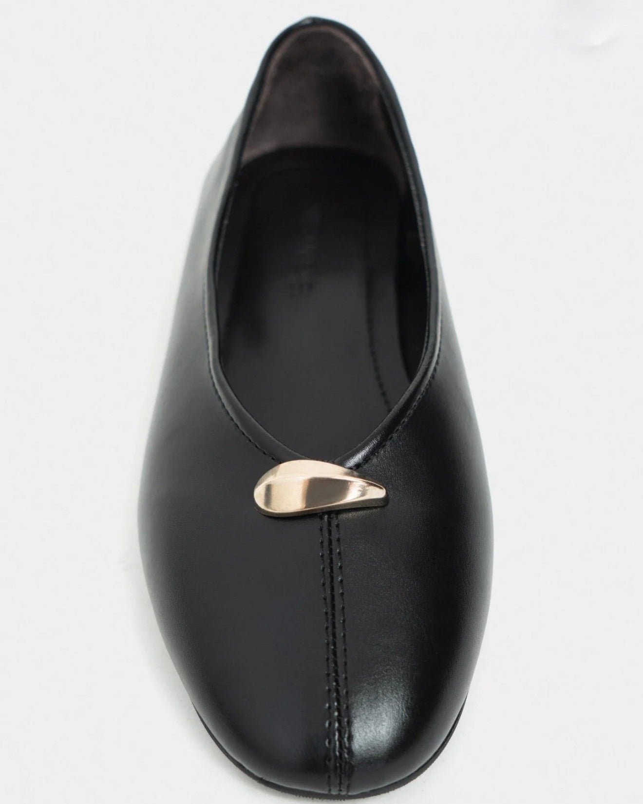 Balerina Minimaliste me Detaj Metalik – Classic Black