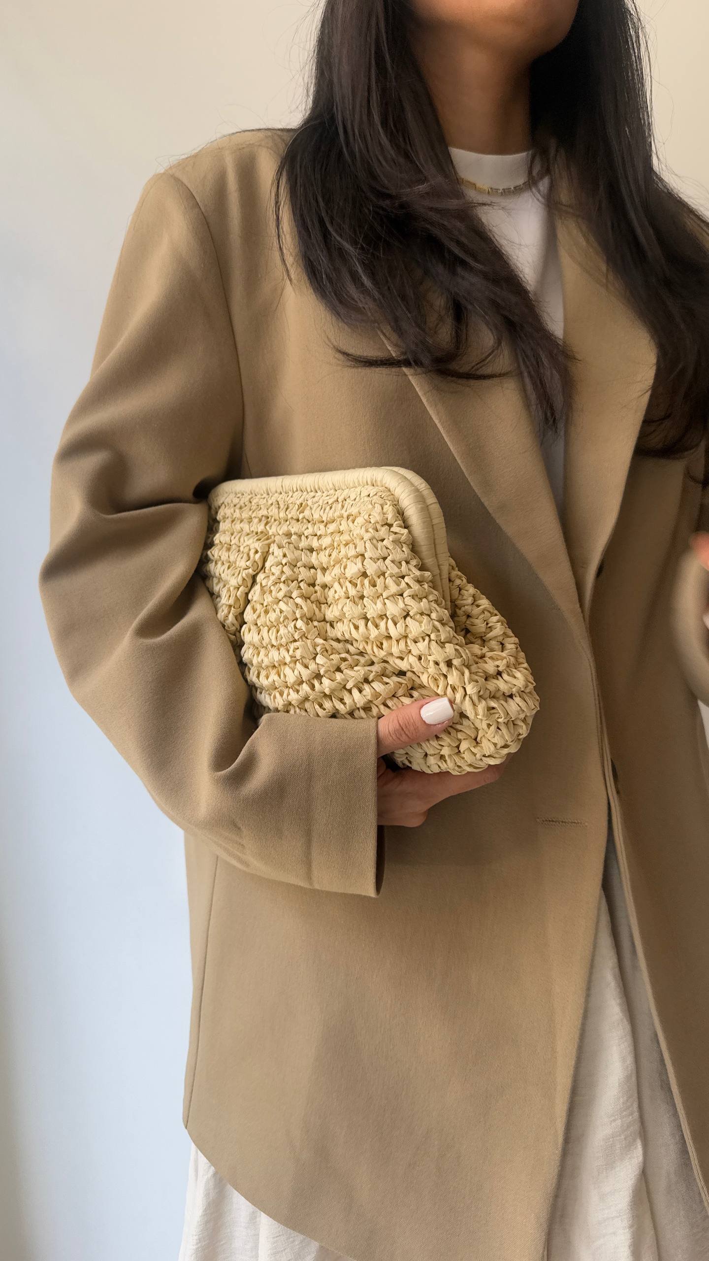 Çantë Clutch – Krem